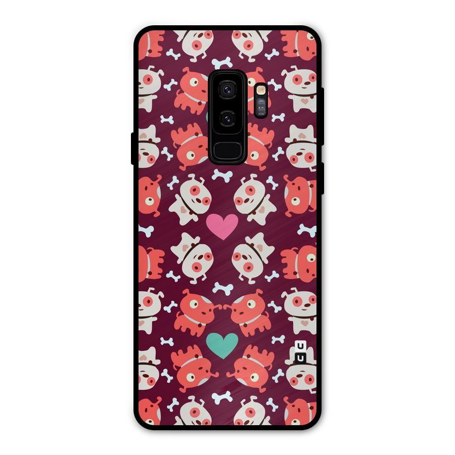 Cut Dog Design Metal Back Case for Galaxy S9 Plus