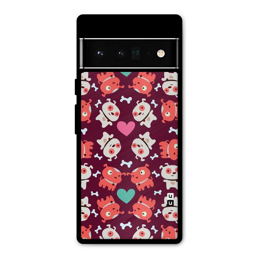 Cut Dog Design Metal Back Case for Google Pixel 6 Pro