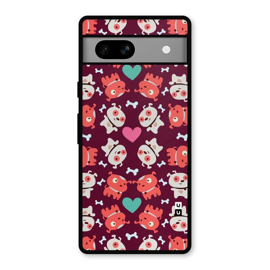 Cut Dog Design Metal Back Case for Google Pixel 7a