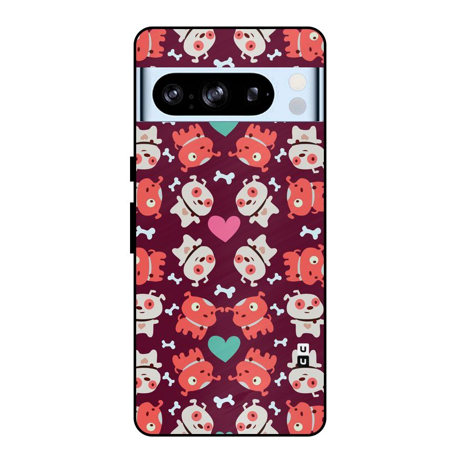 Cut Dog Design Metal Back Case for Google Pixel 8 Pro