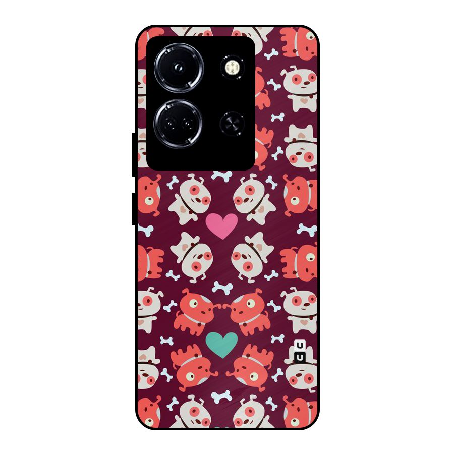 Cut Dog Design Metal Back Case for Infinix Note 30 5G