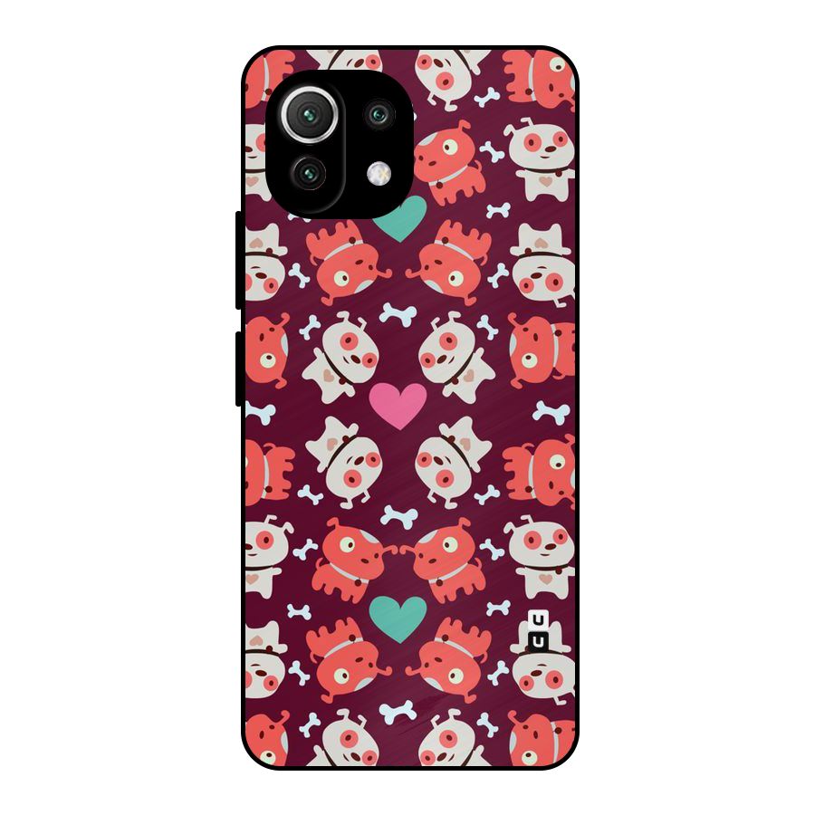 Cut Dog Design Metal Back Case for Mi 11 Lite