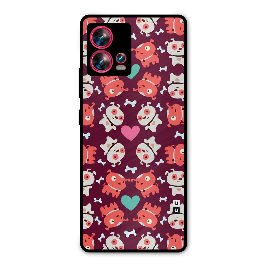 Cut Dog Design Metal Back Case for Motorola Edge 30 Fusion