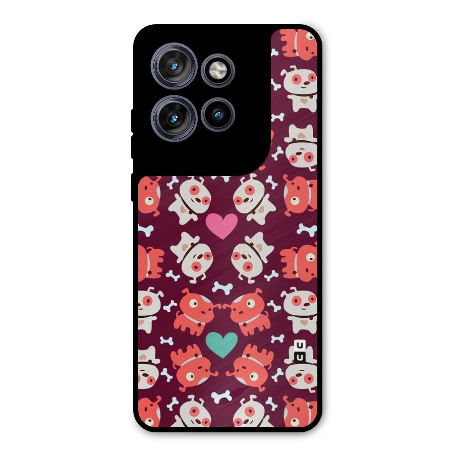Cut Dog Design Metal Back Case for Motorola Edge 50 Neo