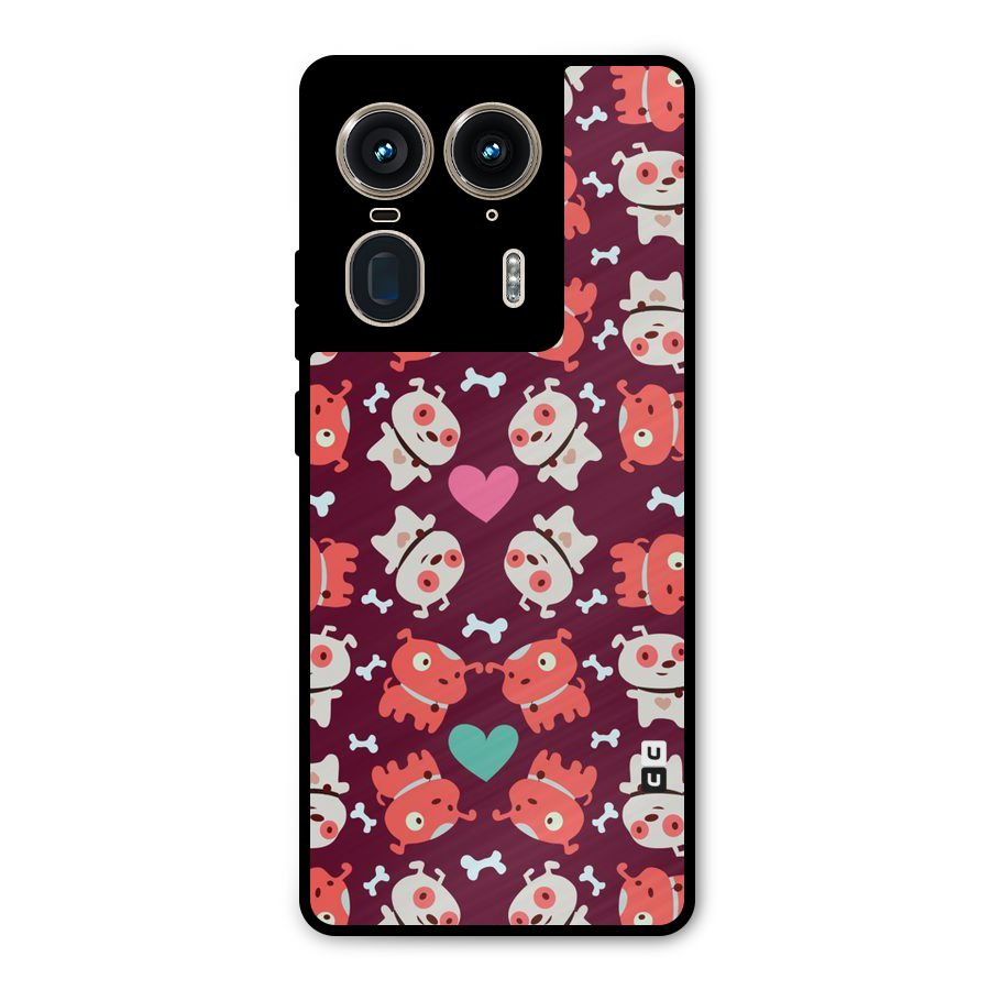 Cut Dog Design Metal Back Case for Motorola Edge 50 Ultra