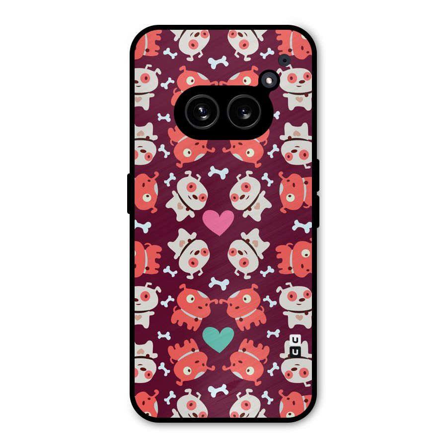 Cut Dog Design Metal Back Case for Nothing Phone 2a Plus