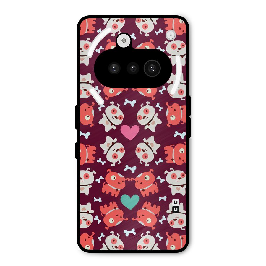 Cut Dog Design Metal Back Case for Nothing Phone 3a