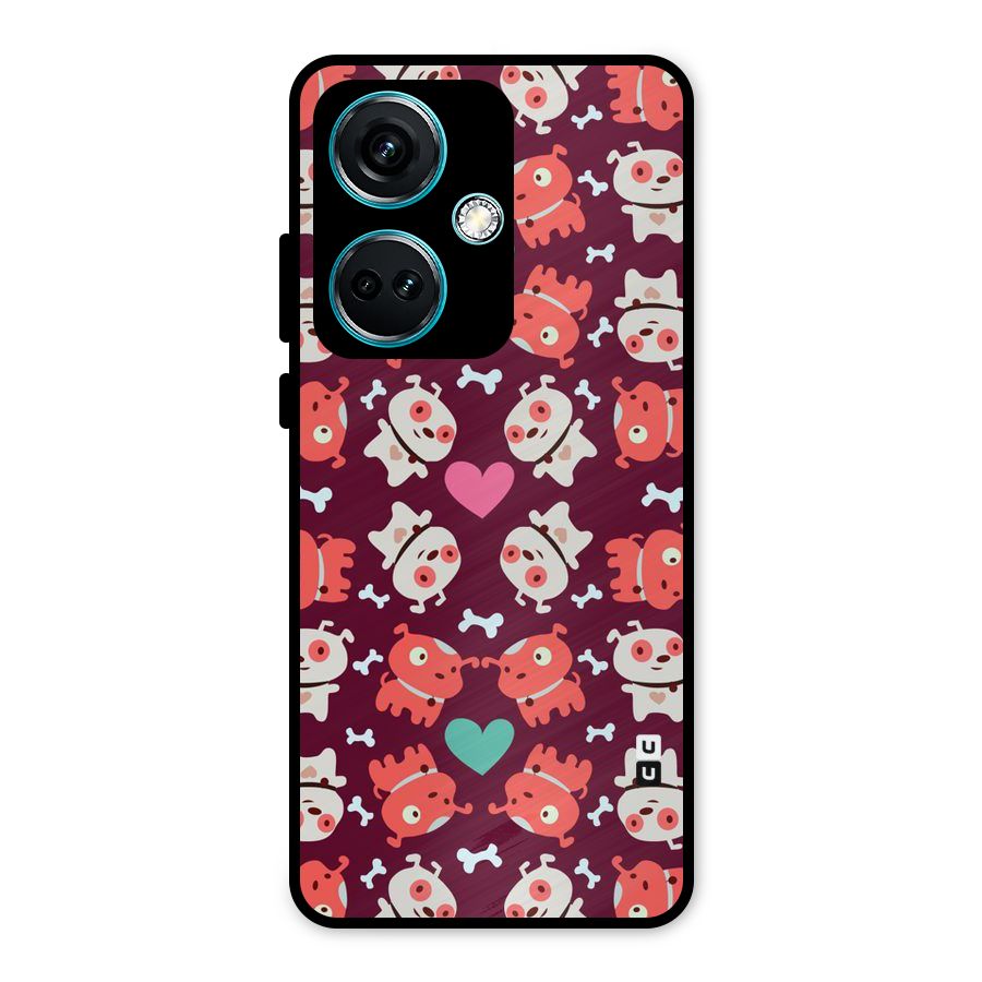 Cut Dog Design Metal Back Case for OnePlus Nord CE 3 5G