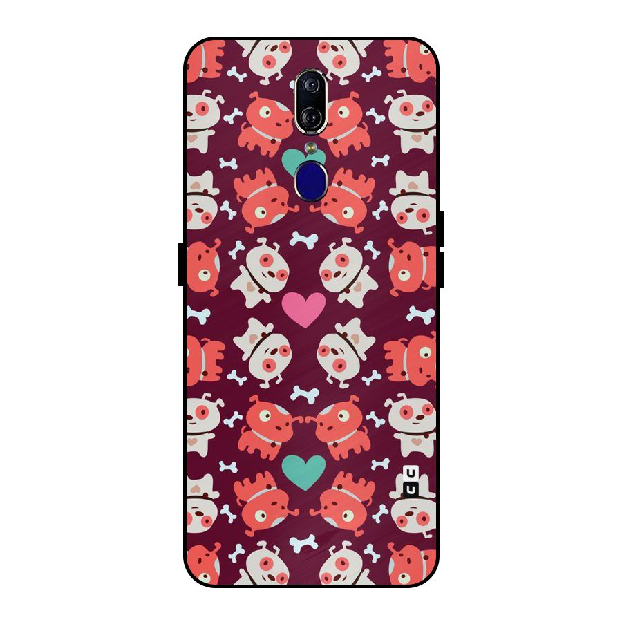 Cut Dog Design Metal Back Case for Oppo F11