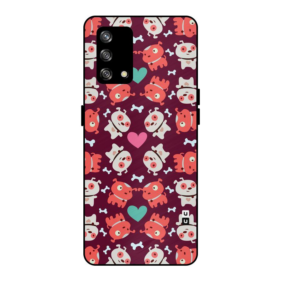 Cut Dog Design Metal Back Case for Oppo F19