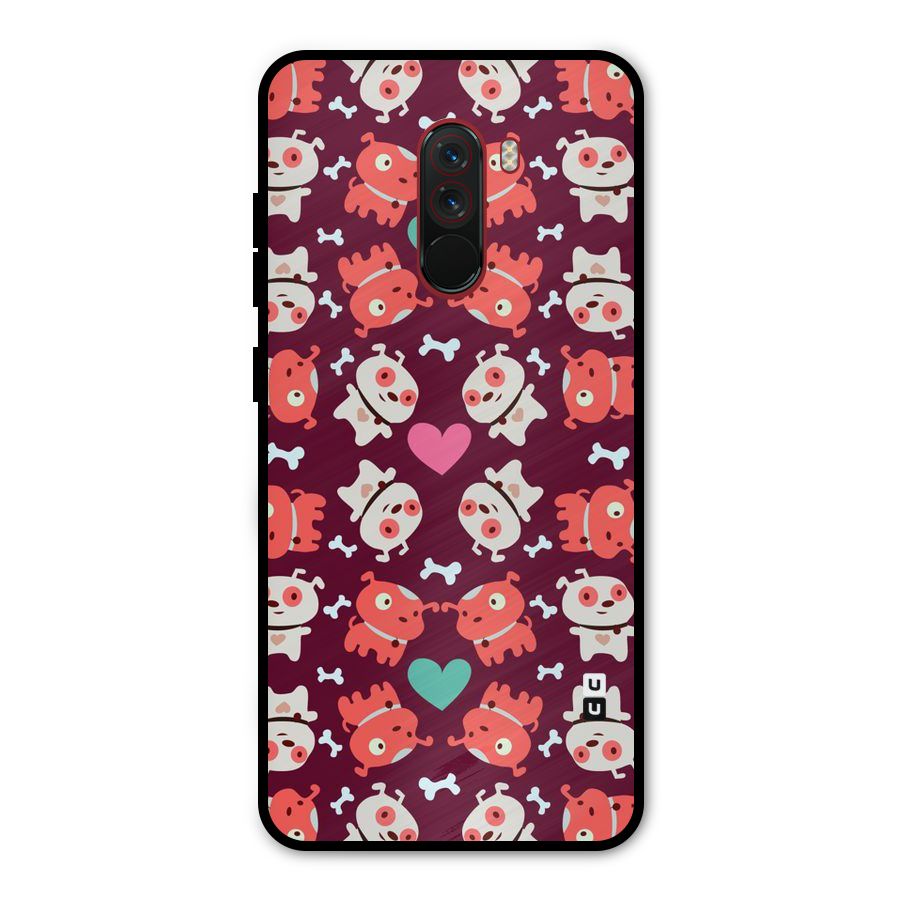 Cut Dog Design Metal Back Case for Poco F1