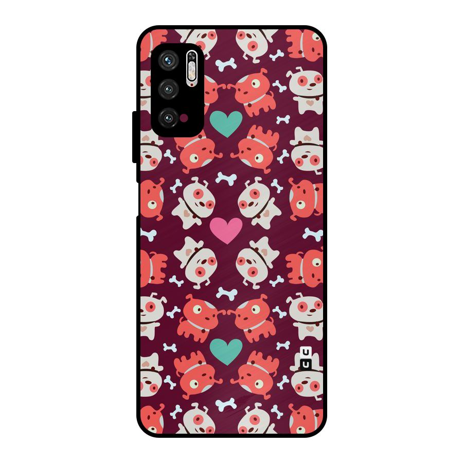 Cut Dog Design Metal Back Case for Poco M3 Pro 5G