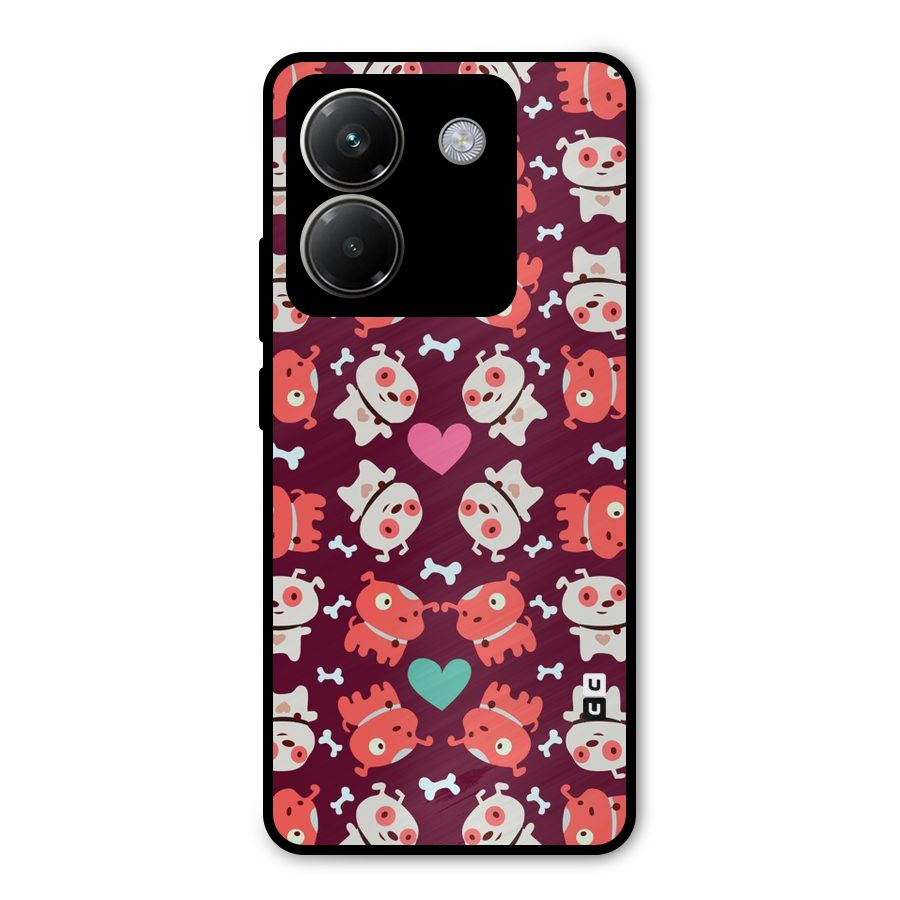Cut Dog Design Metal Back Case for Poco M7 Pro 5G