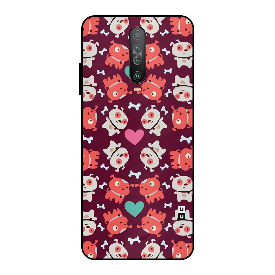Cut Dog Design Metal Back Case for Poco X2
