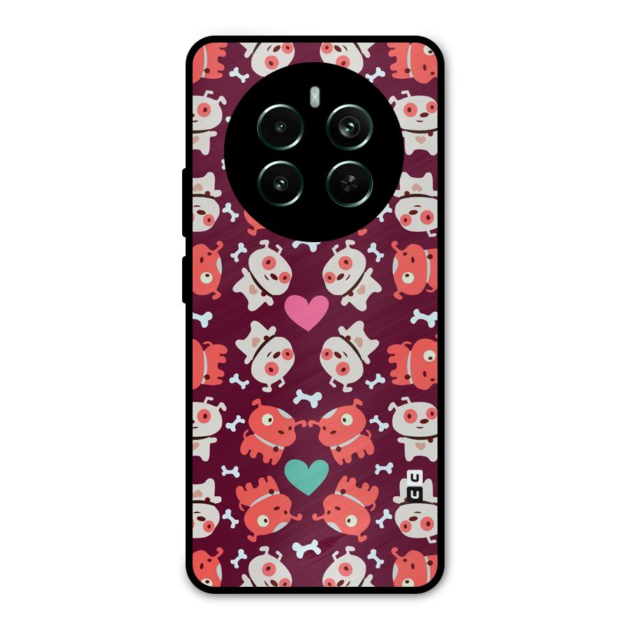 Cut Dog Design Metal Back Case for Realme 12 Pro Plus