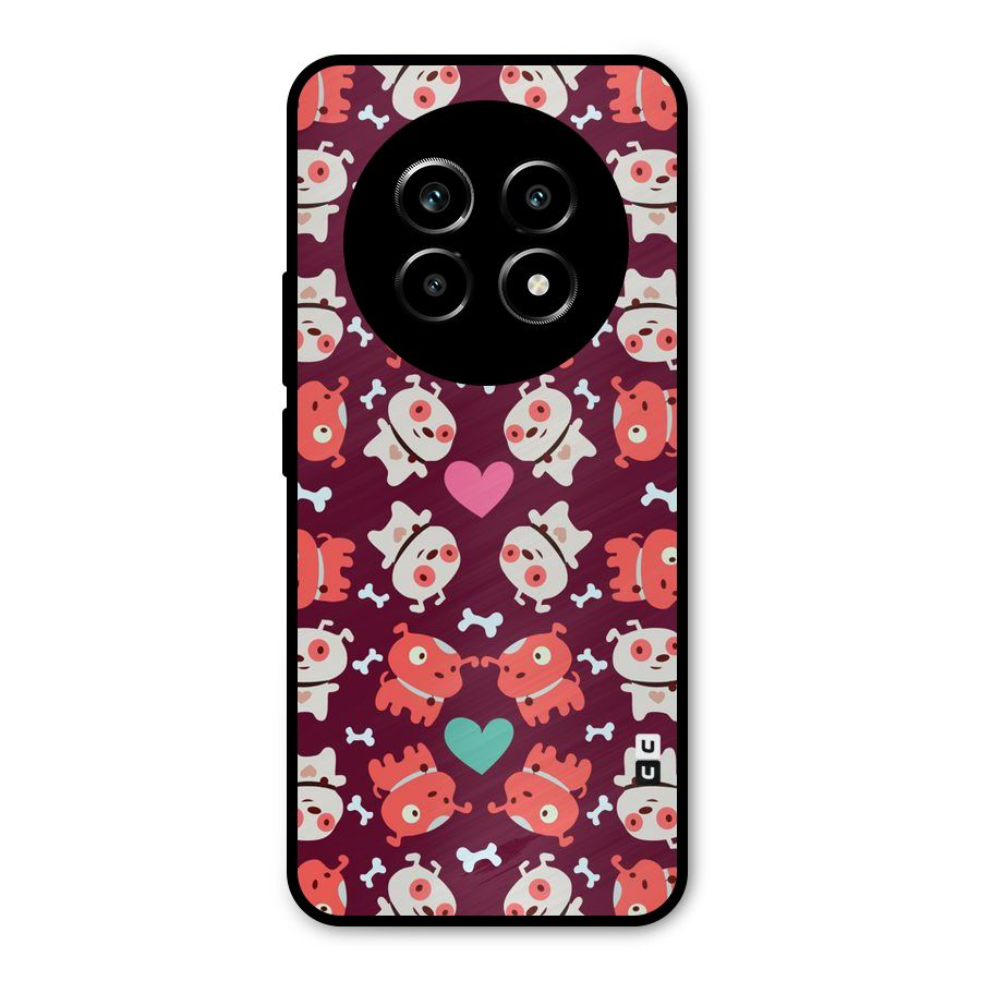 Cut Dog Design Metal Back Case for Realme 13 Pro