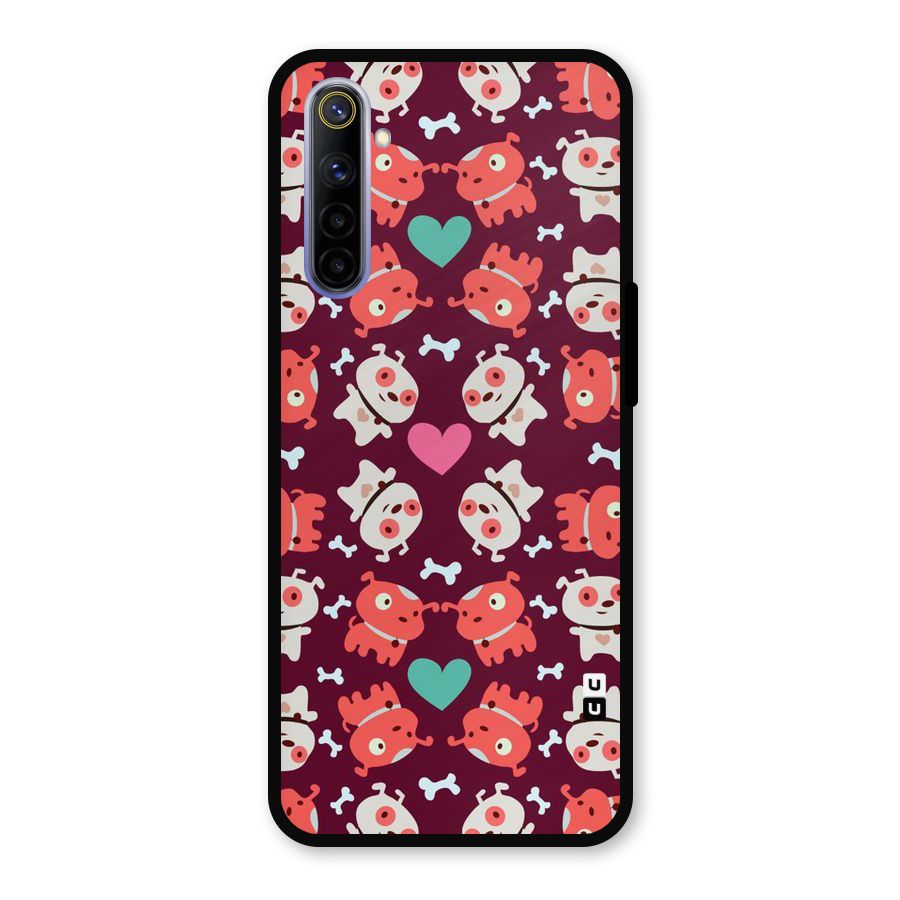 Cut Dog Design Metal Back Case for Realme 6i