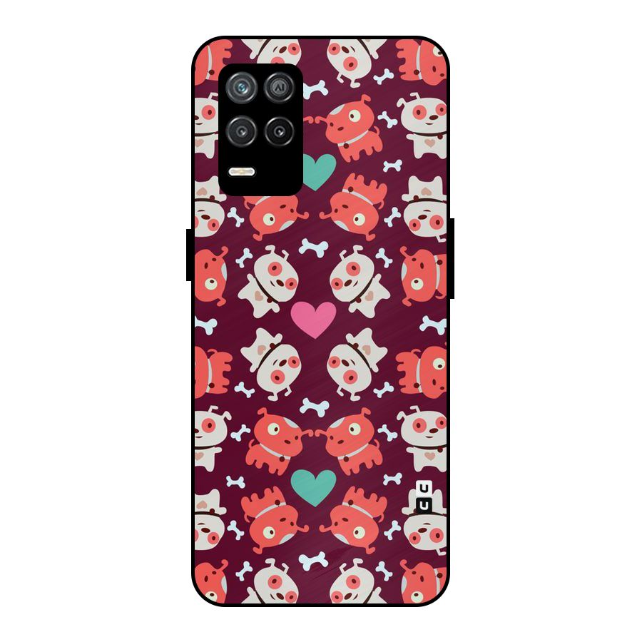 Cut Dog Design Metal Back Case for Realme 8s 5G