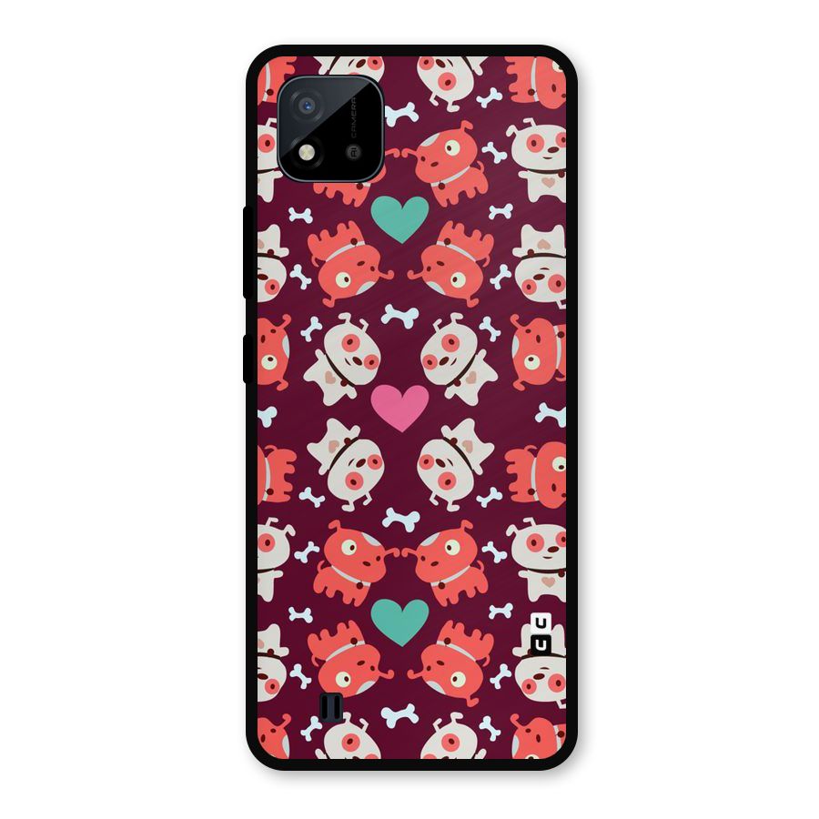 Cut Dog Design Metal Back Case for Realme C11 2021