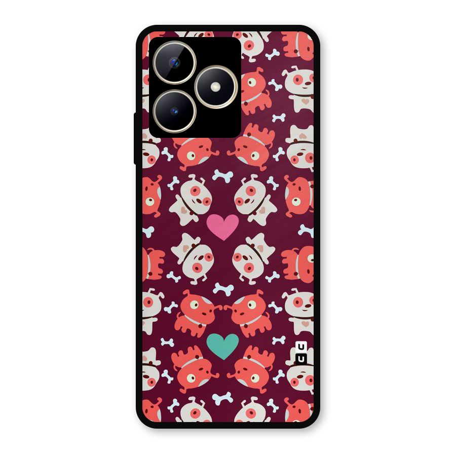 Cut Dog Design Metal Back Case for Realme C53