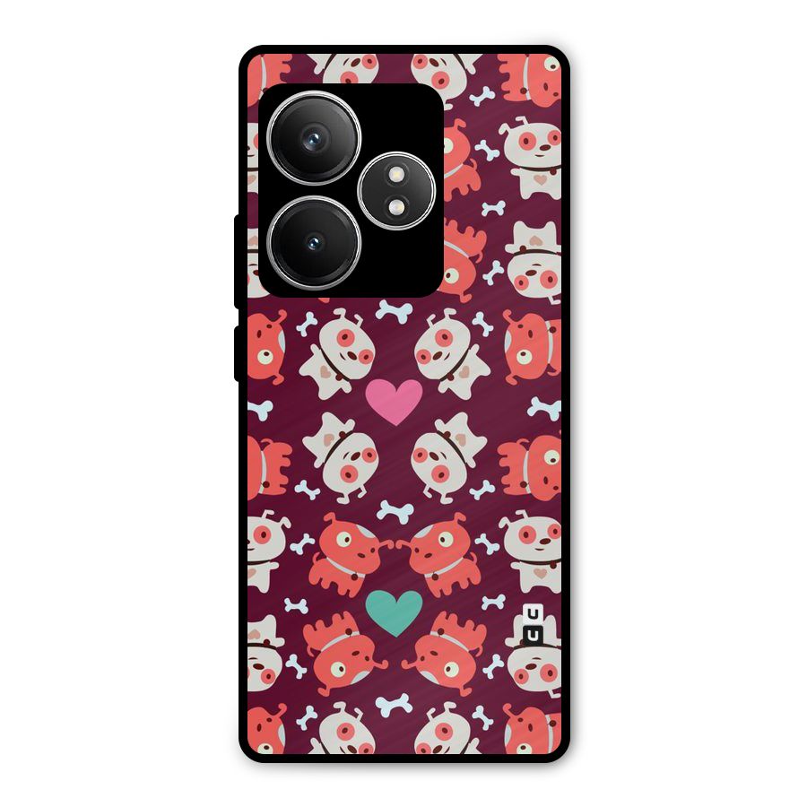Cut Dog Design Metal Back Case for Realme GT 6T