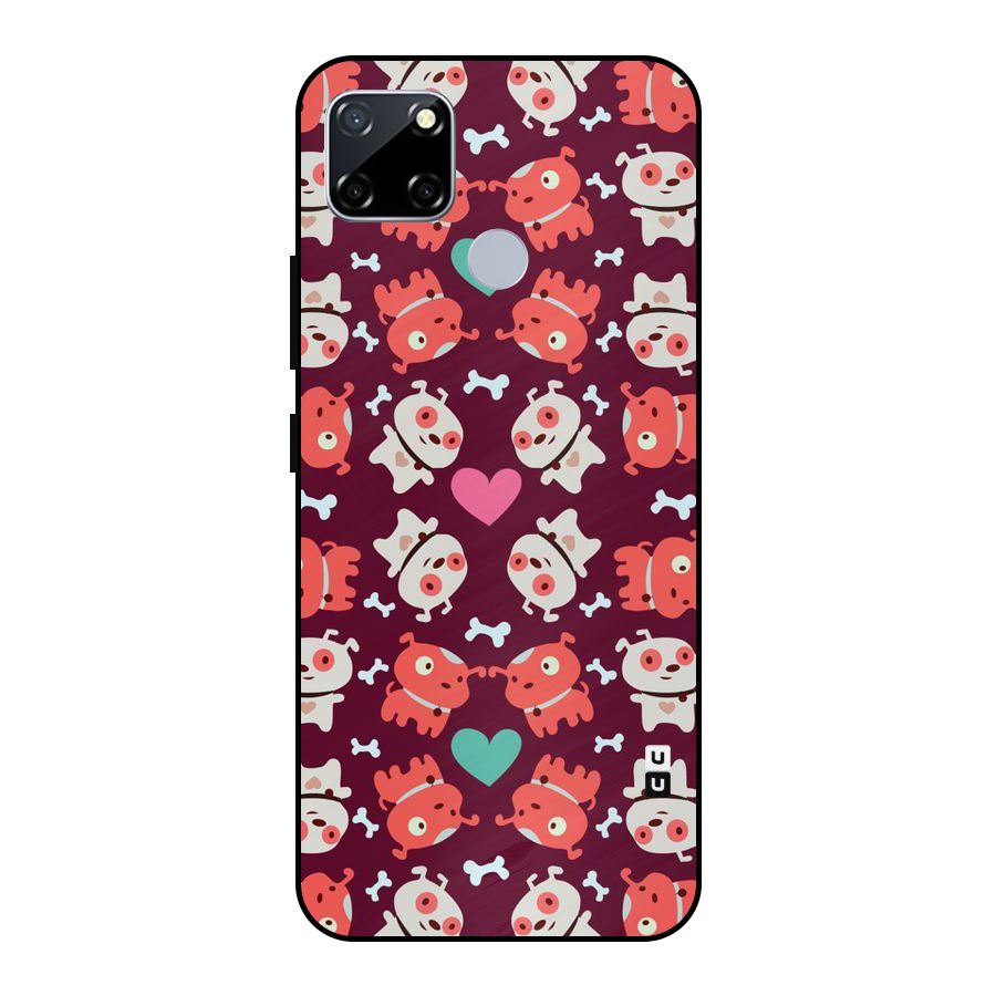 Cut Dog Design Metal Back Case for Realme Narzo 20