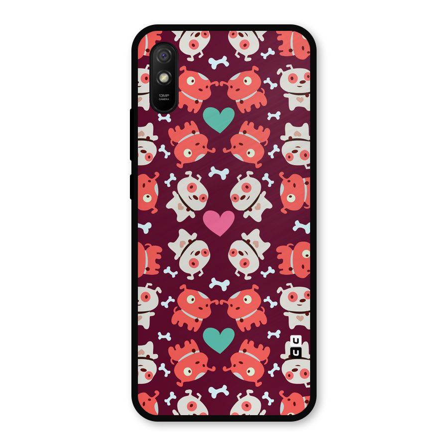 Cut Dog Design Metal Back Case for Redmi 9a