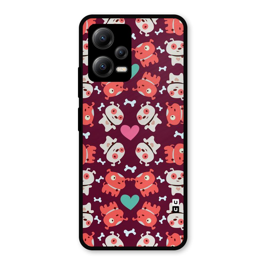 Cut Dog Design Metal Back Case for Redmi Note 12 5G