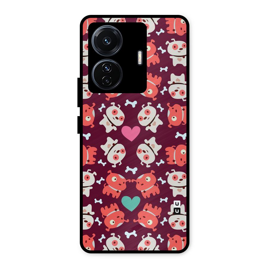 Cut Dog Design Metal Back Case for Vivo T1 Pro