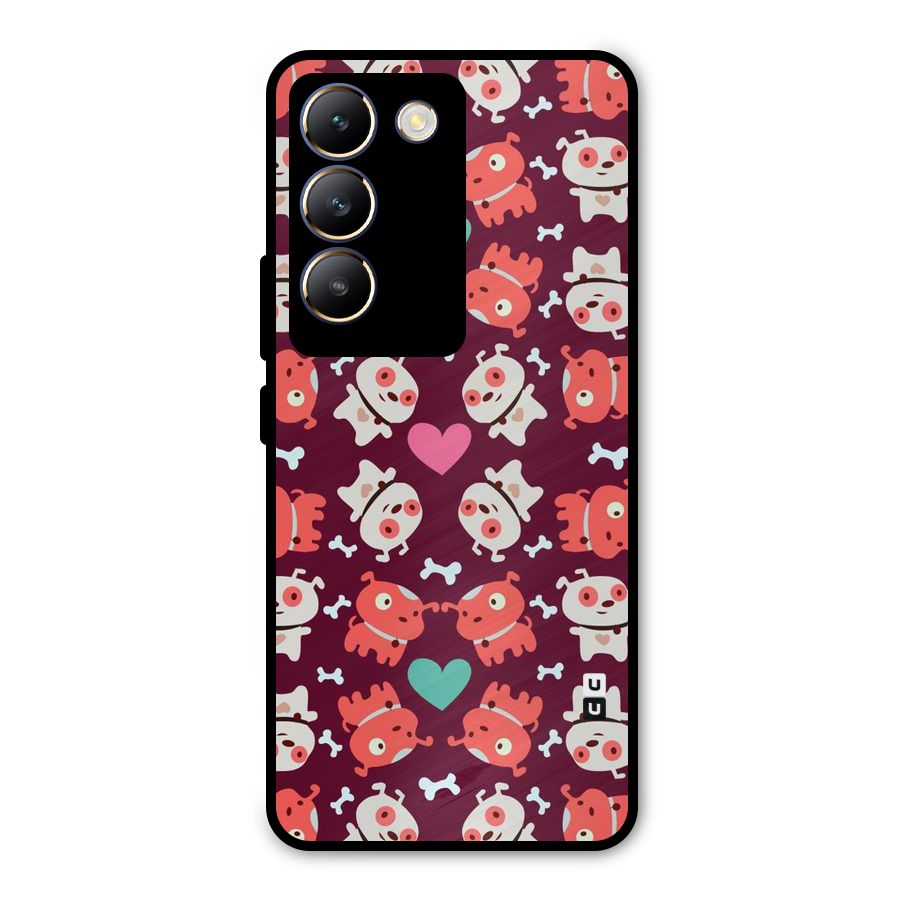 Cut Dog Design Metal Back Case for Vivo T3 5G