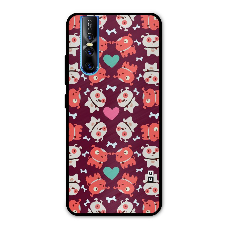 Cut Dog Design Metal Back Case for Vivo V15 Pro