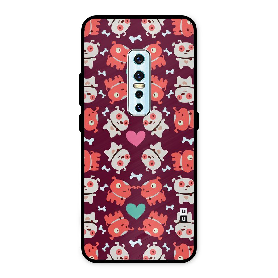 Cut Dog Design Metal Back Case for Vivo V17 Pro