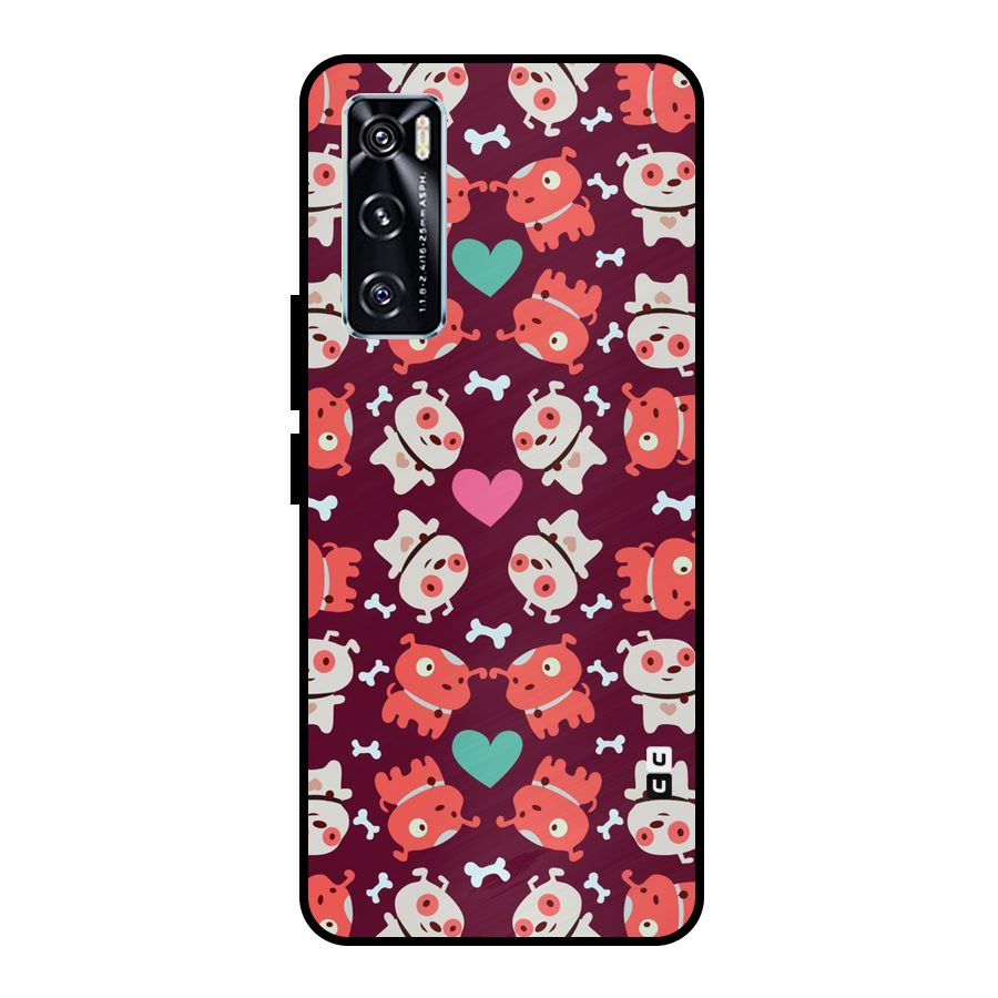 Cut Dog Design Metal Back Case for Vivo V20 SE