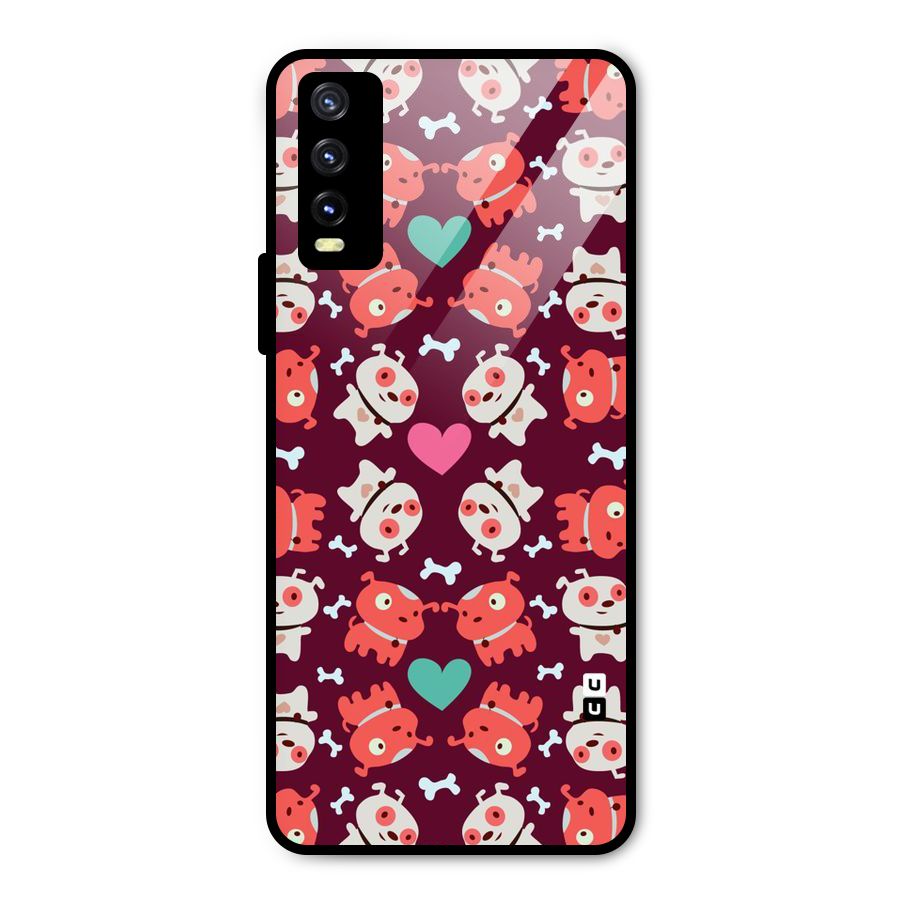 Cut Dog Design Metal Back Case for Vivo Y20