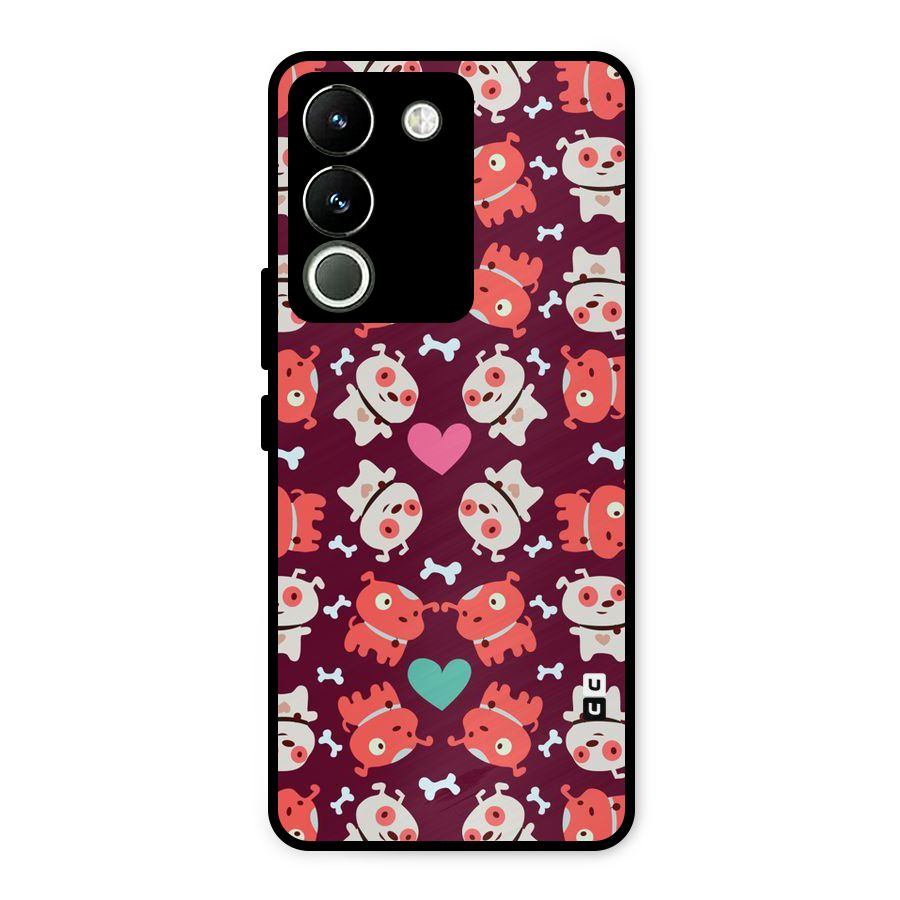 Cut Dog Design Metal Back Case for Vivo Y200