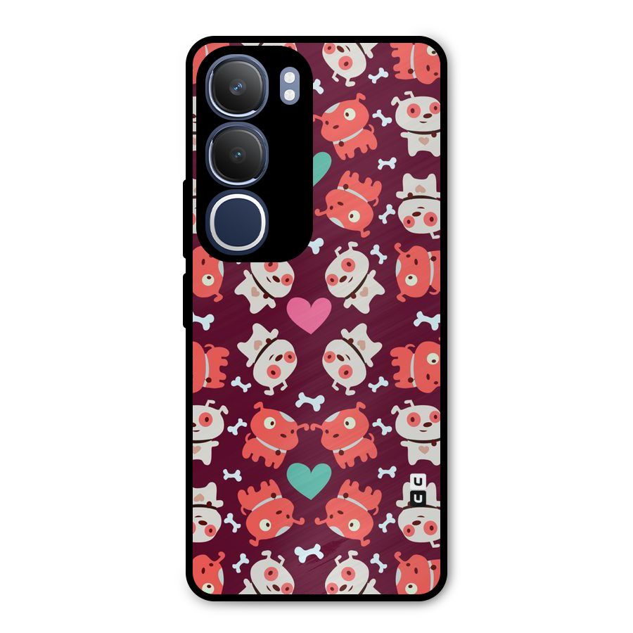 Cut Dog Design Metal Back Case for Vivo Y29