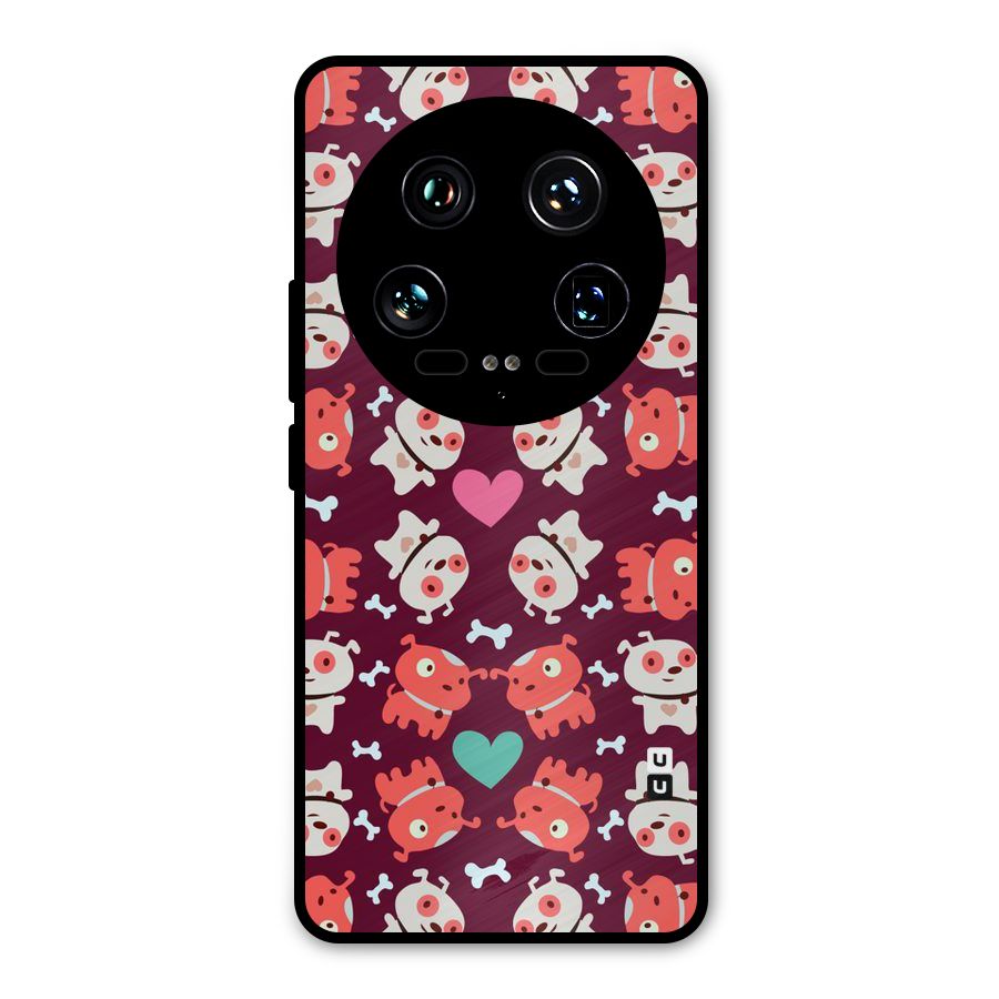 Cut Dog Design Metal Back Case for Xiaomi 14 Ultra