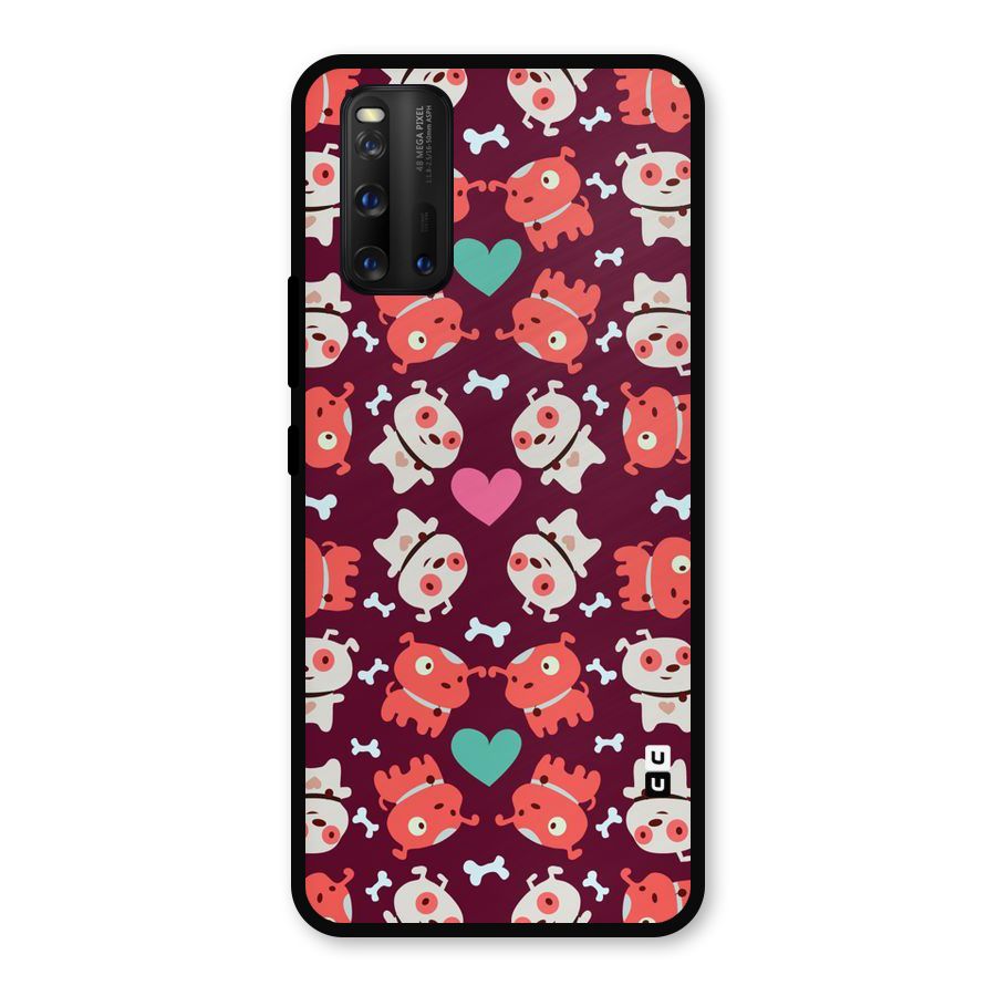 Cut Dog Design Metal Back Case for iQOO 3