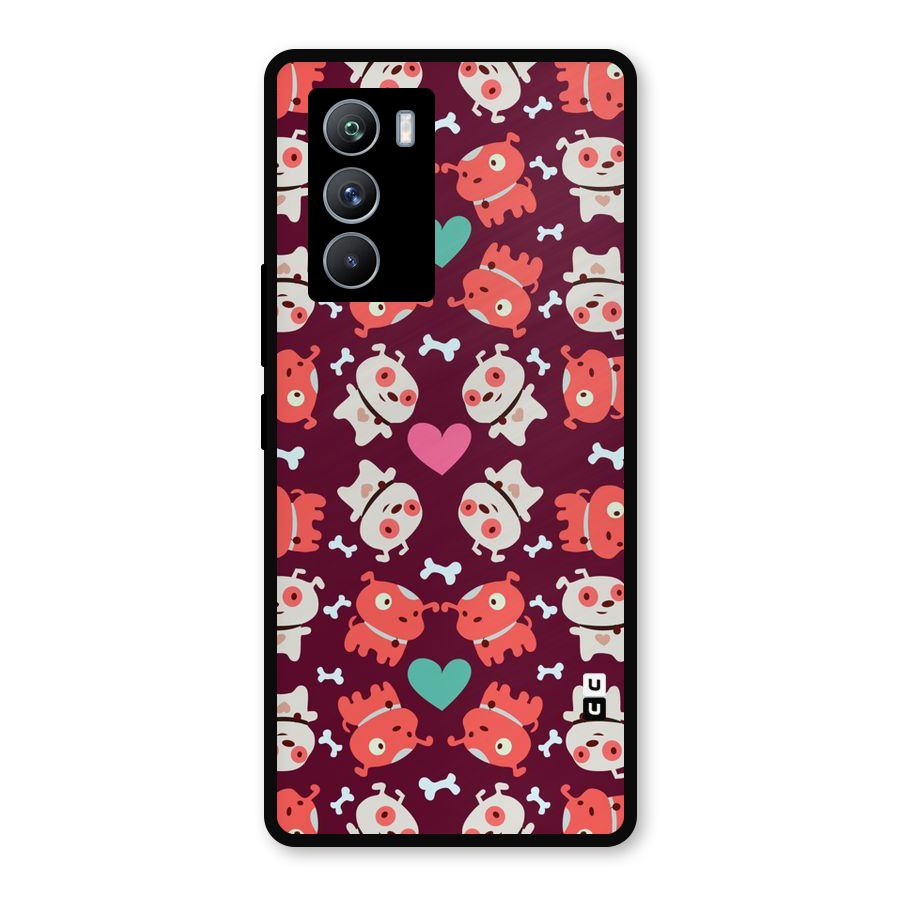 Cut Dog Design Metal Back Case for iQOO 9 SE