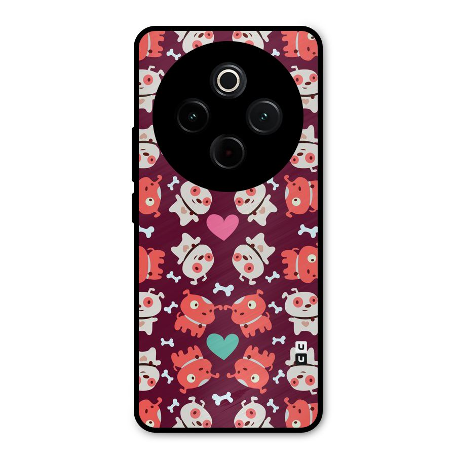 Cut Dog Design Metal Back Case for iQOO Z10