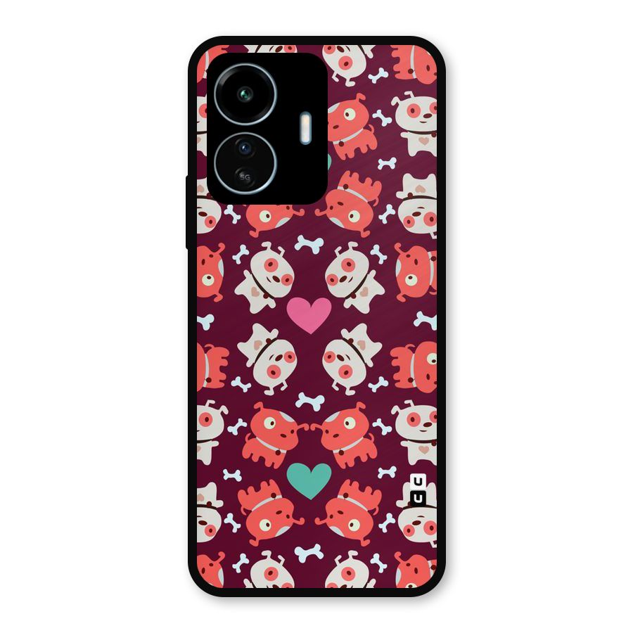 Cut Dog Design Metal Back Case for vivo iQOO Z6 Lite 5G