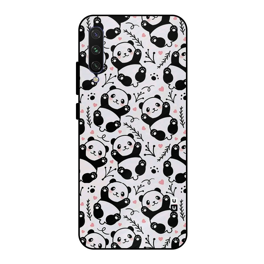 Cute Adorable Panda Pattern Metal Back Case for Mi A3