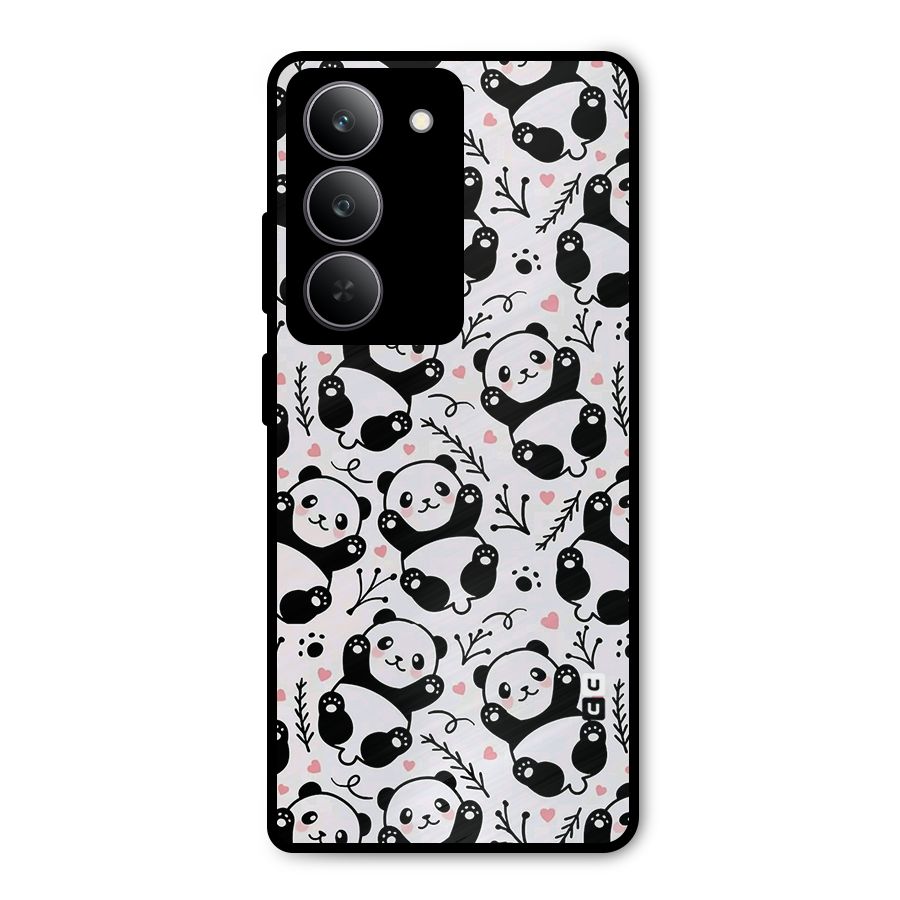 Cute Adorable Panda Pattern Metal Back Case for Realme 14x