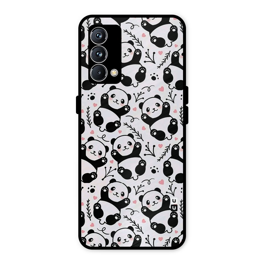 Cute Adorable Panda Pattern Metal Back Case for Realme GT Master Edition