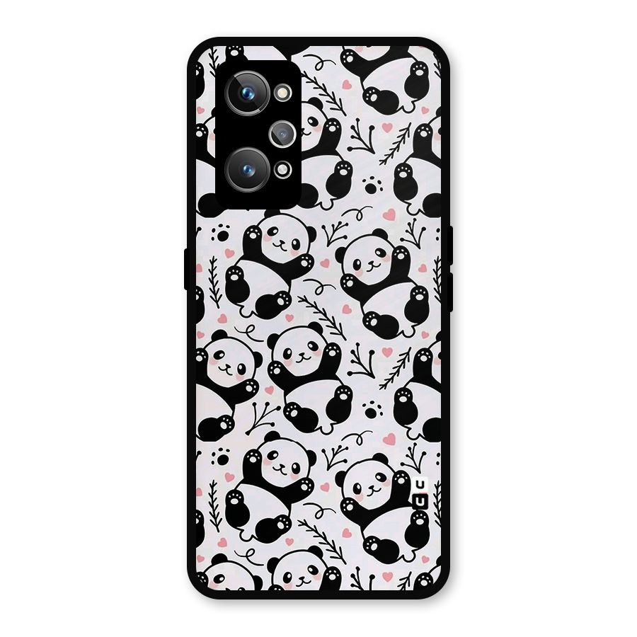 Cute Adorable Panda Pattern Metal Back Case for Realme GT Neo 3T