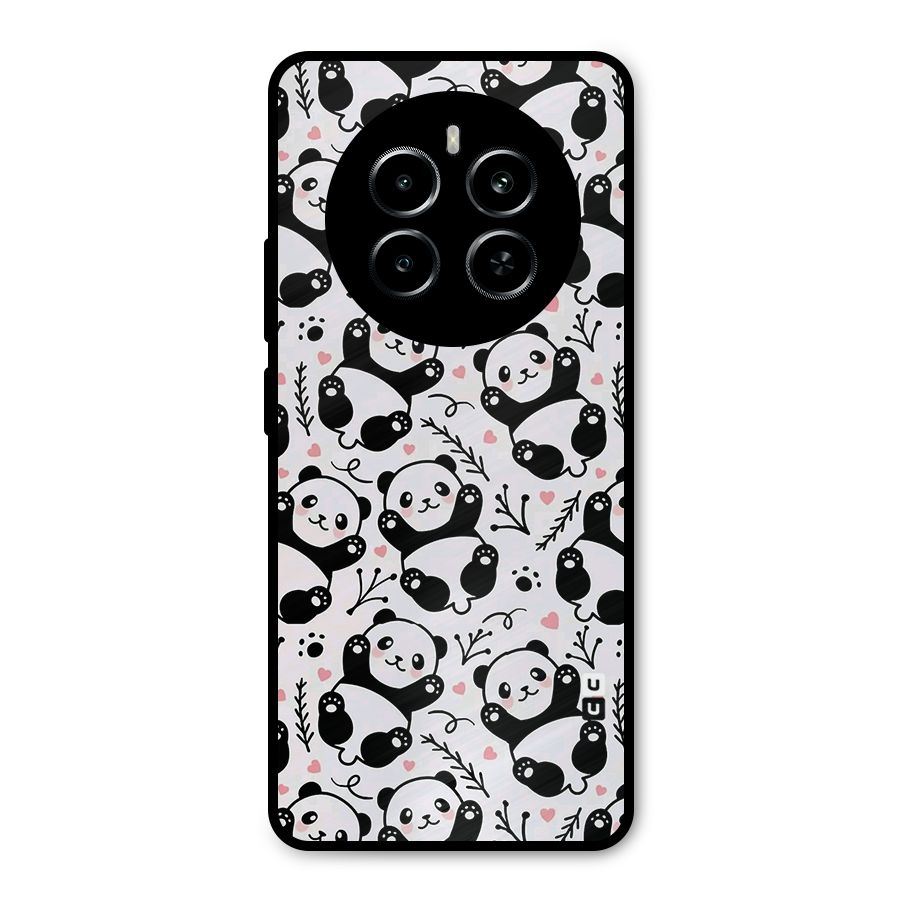 Cute Adorable Panda Pattern Metal Back Case for Realme P1