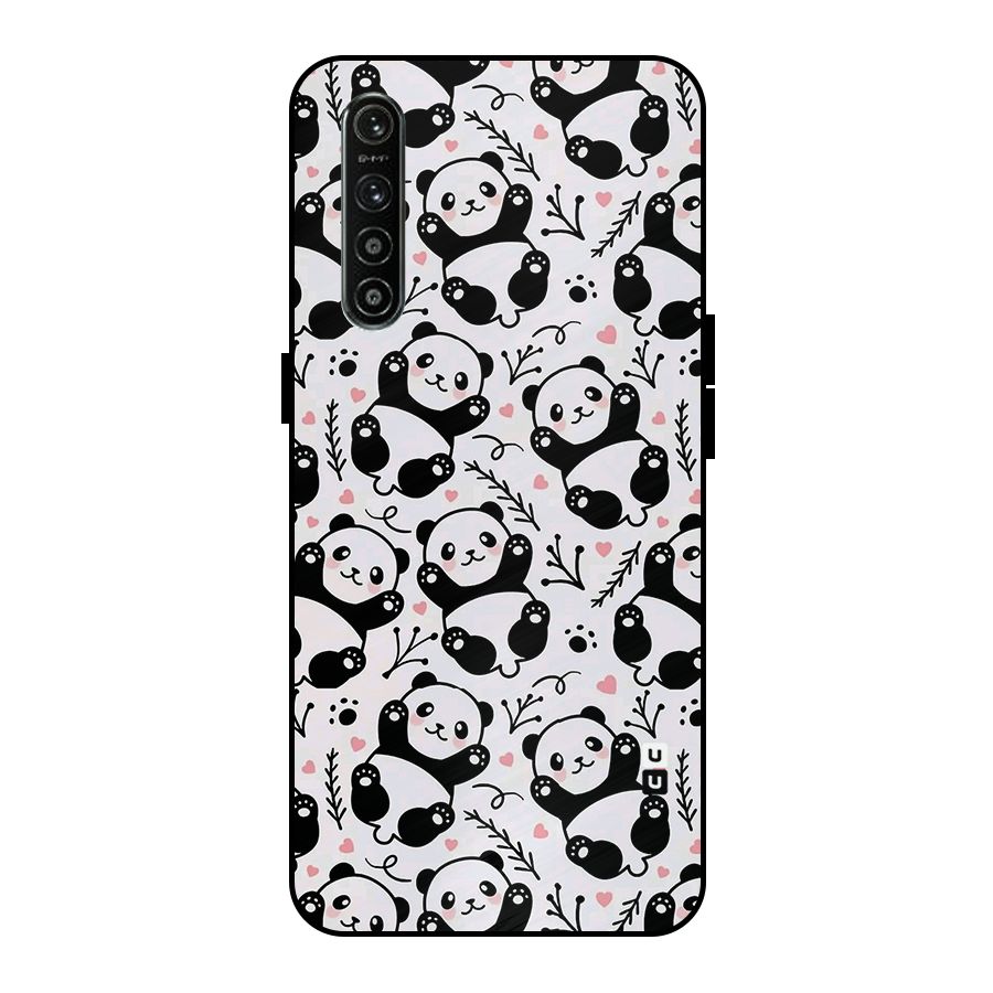Cute Adorable Panda Pattern Metal Back Case for Realme XT