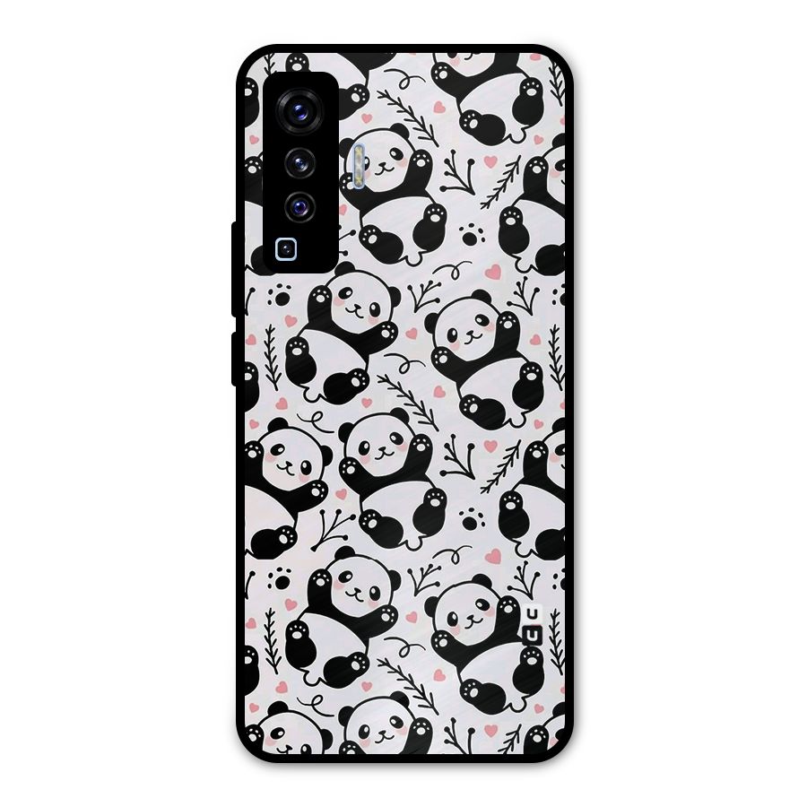 Cute Adorable Panda Pattern Metal Back Case for Vivo X50