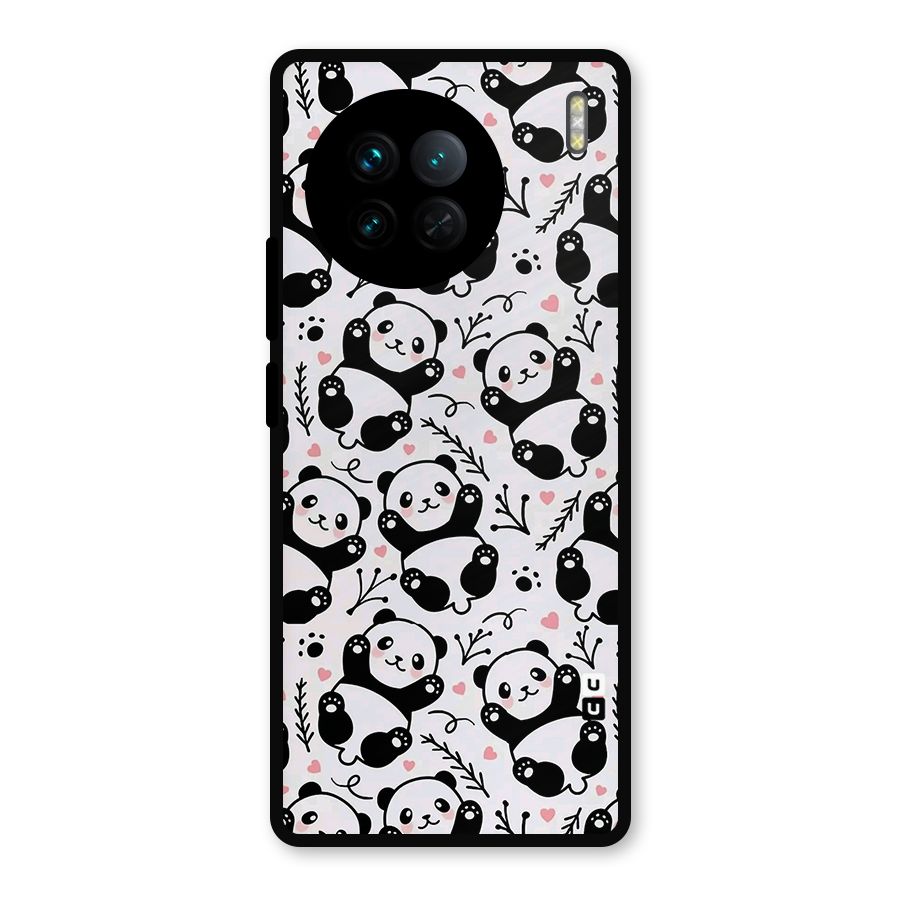 Cute Adorable Panda Pattern Metal Back Case for Vivo X90