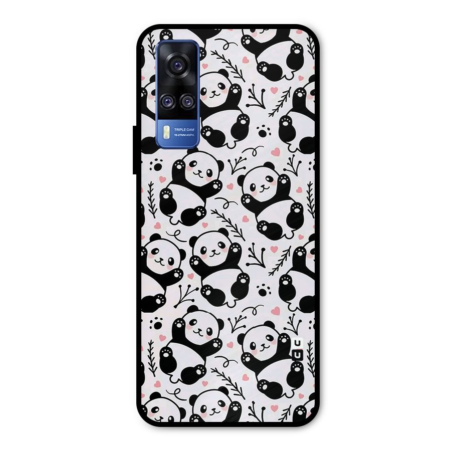 Cute Adorable Panda Pattern Metal Back Case for Vivo Y31